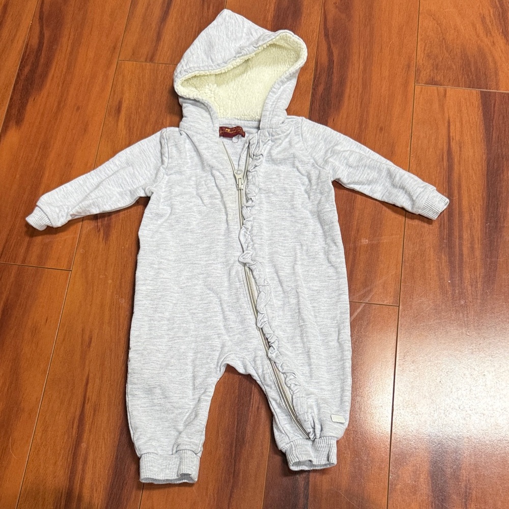 7 for all Mankind Fleece Hooded Onesie